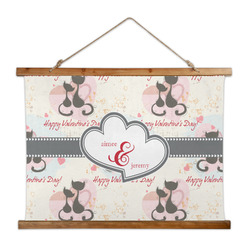Cats in Love Wall Hanging Tapestry - Wide (Personalized)