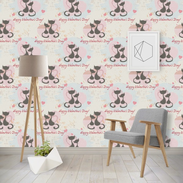 Custom Cats in Love Wallpaper & Surface Covering