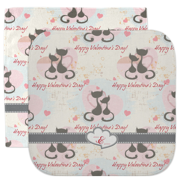 Custom Cats in Love Facecloth / Wash Cloth (Personalized)