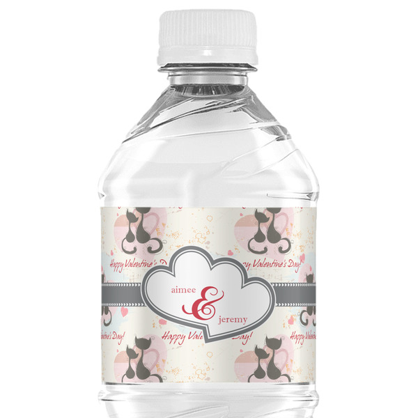 Custom Cats in Love Water Bottle Labels - Custom Sized (Personalized)