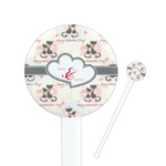 Cats in Love Round Plastic Stir Sticks (Personalized)