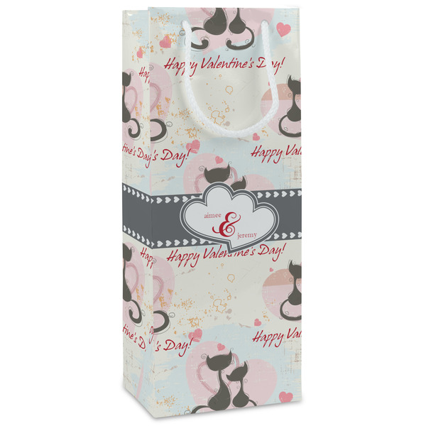 Custom Cats in Love Wine Gift Bags (Personalized)