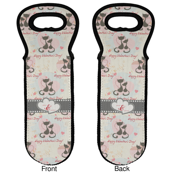 Cats in Love Wine Tote Front & Back