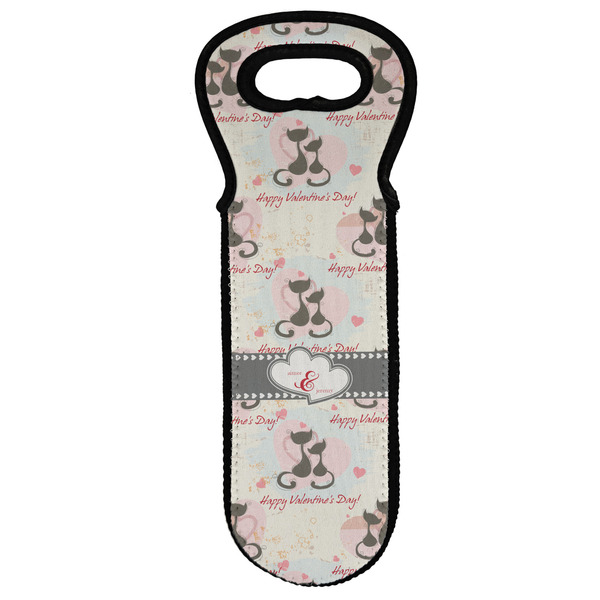 Custom Cats in Love Wine Tote Bag (Personalized)
