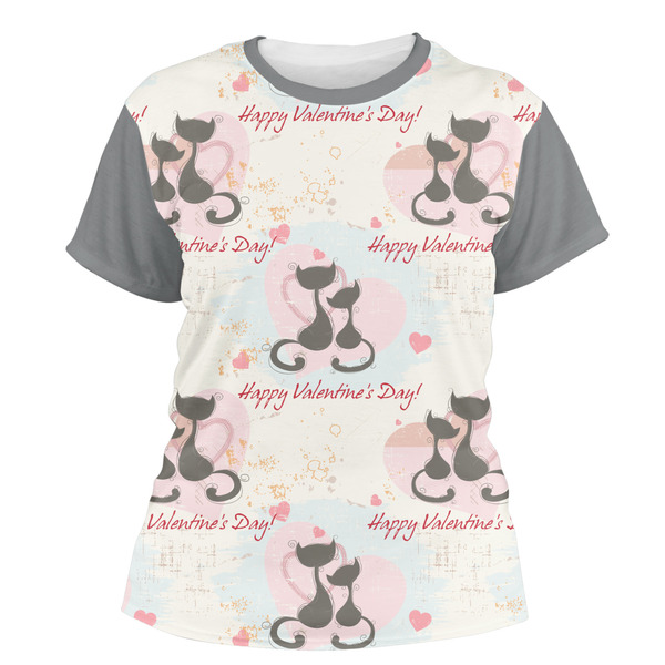 Custom Cats in Love Women's Crew T-Shirt - Small