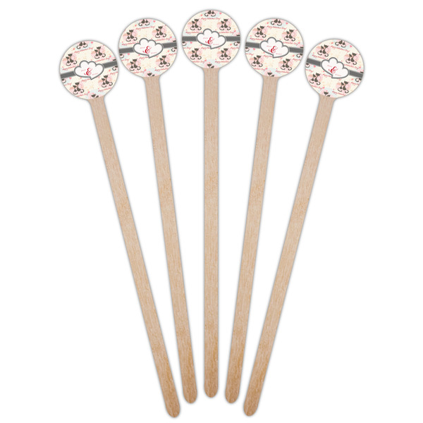 Cats in Love Wooden 6" Stir Stick - Round - Fan View