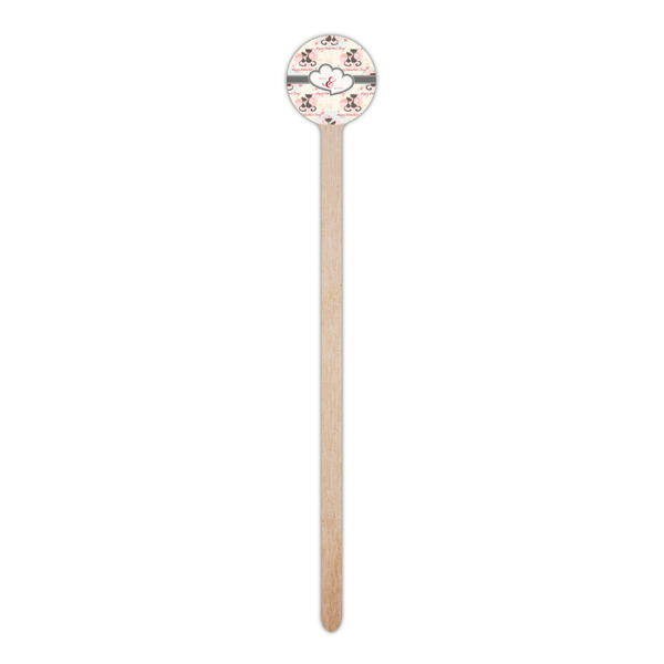 Cats in Love Wooden 6" Stir Stick - Round - Single Stick