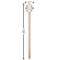 Cats in Love Wooden 7.5" Stir Stick - Round - Dimensions