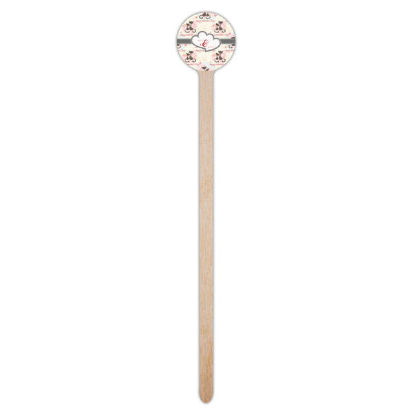 Cats in Love Wooden 7.5" Stir Stick - Round - Single Stick