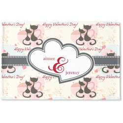 Cats in Love Woven Mat (Personalized)