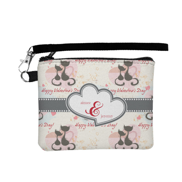 Custom Cats in Love Wristlet ID Case w/ Couple's Names