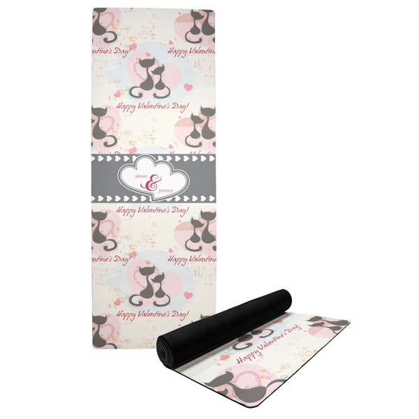 Custom Cats in Love Yoga Mat (Personalized)