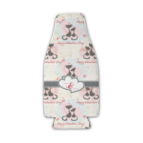 Custom Cats in Love Zipper Bottle Cooler (Personalized)