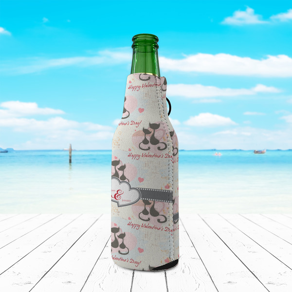 Cats in Love Zipper Bottle Cooler - LIFESTYLE