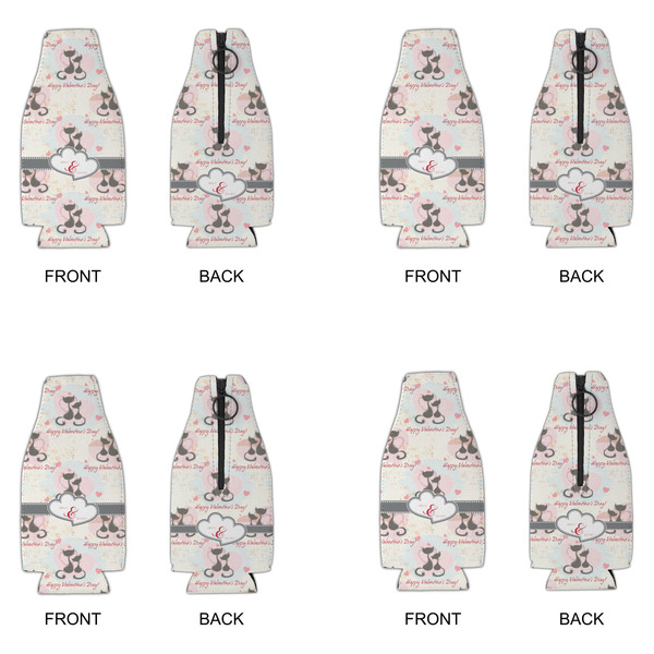 Cats in Love Zipper Bottle Cooler - Set of 4 - APPROVAL