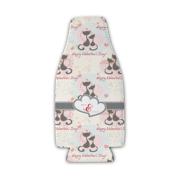 Cats in Love Zipper Bottle Cooler - Set of 4 - FRONT