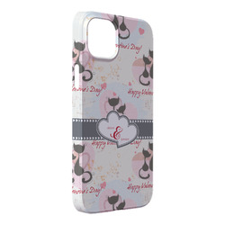 Cats in Love iPhone Case - Plastic - iPhone 14 Plus (Personalized)