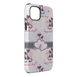 Cats in Love iPhone Case - Rubber Lined - iPhone 14 Plus (Personalized)