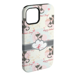 Cats in Love iPhone Case - Rubber Lined - iPhone 15 Plus (Personalized)
