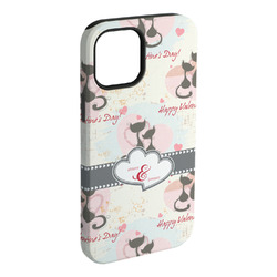Cats in Love iPhone Case - Rubber Lined - iPhone 15 Pro Max (Personalized)