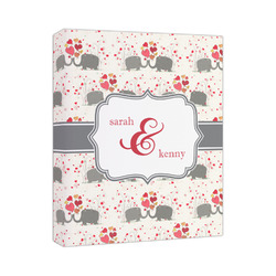 Elephants in Love Canvas Print - 11x14 (Personalized)