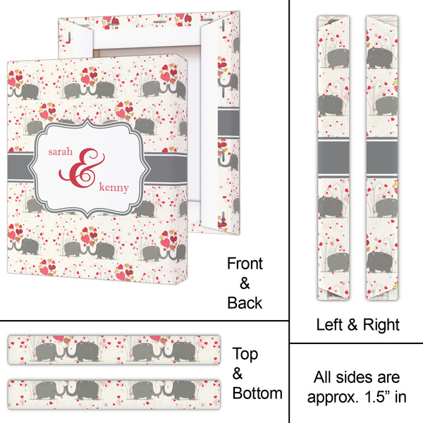 Elephants in Love 11x14 - Canvas Print - Approval