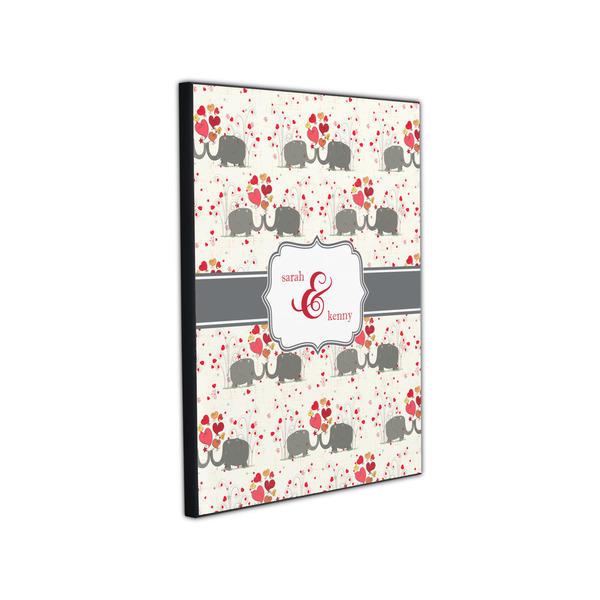 Elephants in Love 11x14 Wood Print - Angle View