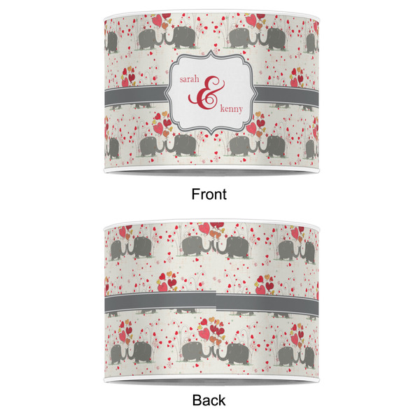 Elephants in Love 12" Drum Lampshade - APPROVAL (Poly Film)
