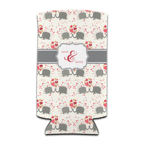 Custom Elephants in Love Can Cooler (tall 12 oz) (Personalized)