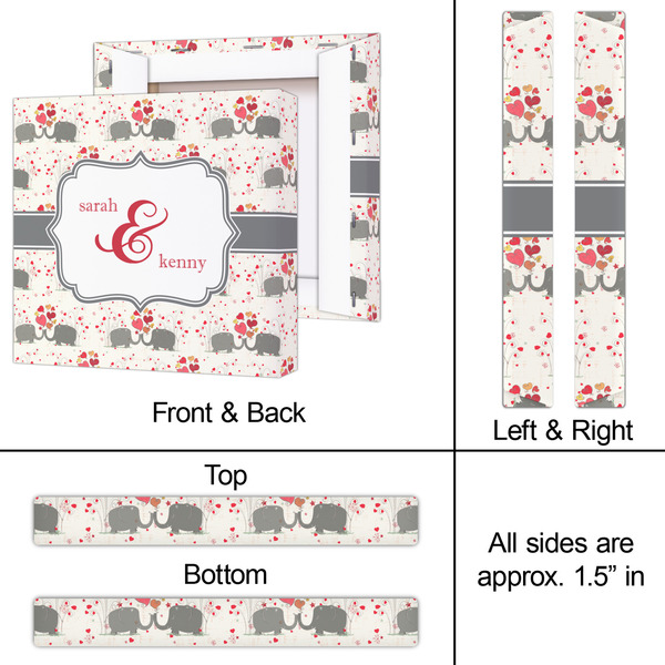 Elephants in Love 12x12 - Canvas Print - Approval