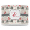 Elephants in Love 16" Drum Lampshade - FRONT (Poly Film)