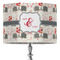 Elephants in Love 16" Drum Lampshade - ON STAND (Fabric)