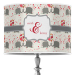Elephants in Love Drum Lamp Shade (Personalized)
