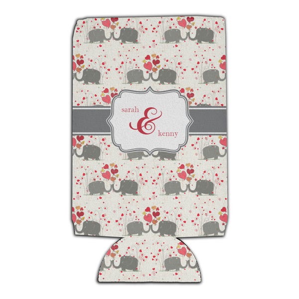 Elephants in Love 16oz Can Sleeve - Set of 4 - FRONT