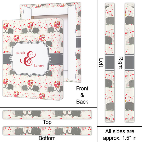 Elephants in Love 16x20 - Canvas Print - Approval