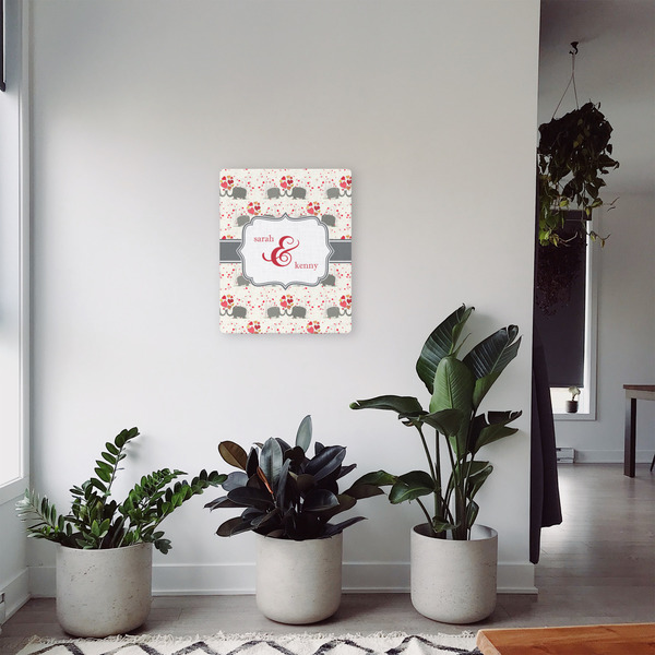 Elephants in Love 16x20 - Canvas Print - In Context