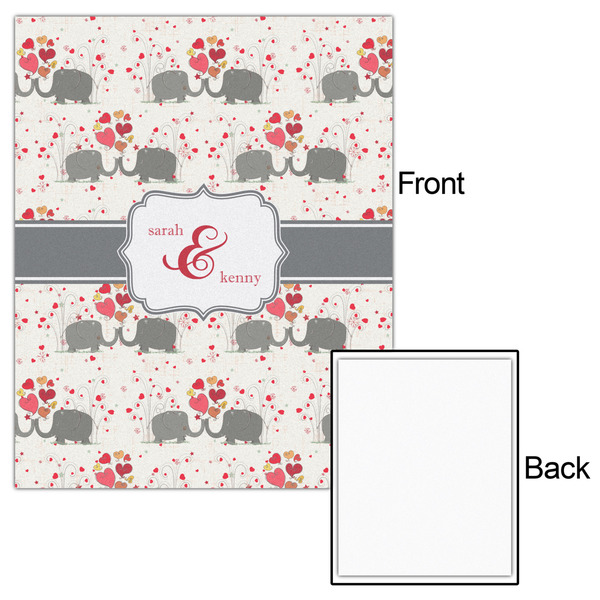Elephants in Love 16x20 - Matte Poster - Front & Back