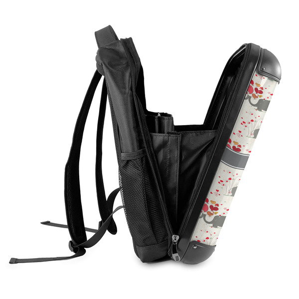 Elephants in Love 18" Hard Shell Backpacks - SIDE OPEN