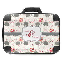 Elephants in Love Hard Shell Briefcase - 18" (Personalized)