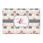 Elephants in Love 2' x 3' Indoor Area Rug (Personalized)