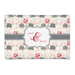 Elephants in Love Patio Rug (Personalized)