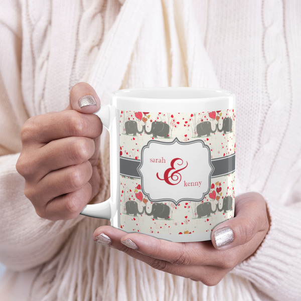 Elephants in Love 20oz Coffee Mug - LIFESTYLE