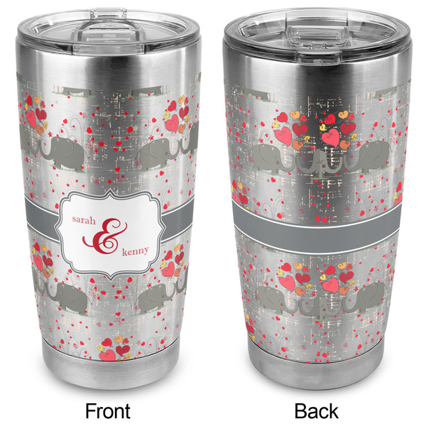 Elephants in Love 20oz SS Tumbler - Full Print - Approval