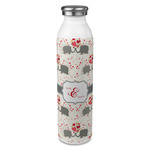 Elephants in Love 20oz Stainless Steel Water Bottle - Full Print (Personalized)