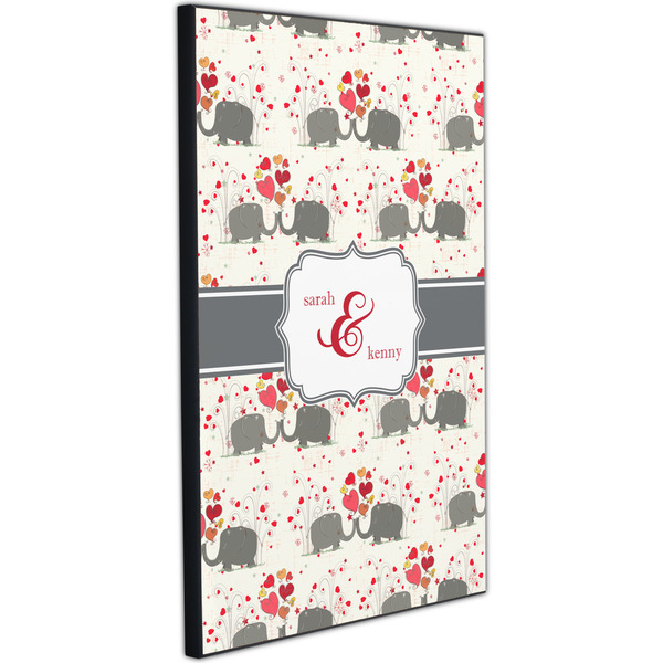 Elephants in Love 20x30 Wood Print - Angle View