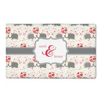 Elephants in Love 3' x 5' Indoor Area Rug (Personalized)