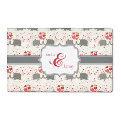 Elephants in Love 3' x 5' Indoor Area Rug (Personalized)