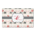 Elephants in Love 3' x 5' Patio Rug (Personalized)