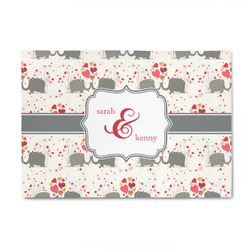 Elephants in Love 4' x 6' Indoor Area Rug (Personalized)