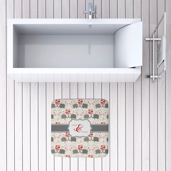 Elephants in Love 48x48 Foam Memory Mat - LIFESTYLE